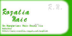 rozalia maic business card